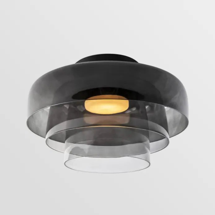 AuroraMed Medieval Glass Ceiling Lamp With Nordic Charm