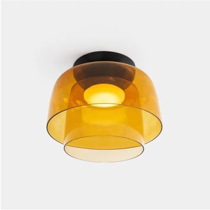AuroraMed Medieval Glass Ceiling Lamp With Nordic Charm
