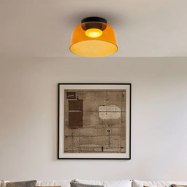 AuroraMed Medieval Glass Ceiling Lamp With Nordic Charm