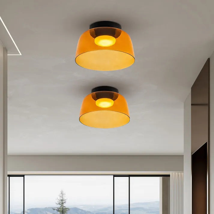 AuroraMed Medieval Glass Ceiling Lamp With Nordic Charm