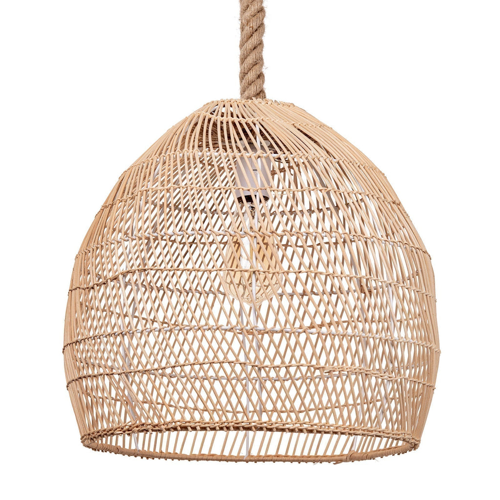 Aero Handwoven Rattan Pendant Ceiling Light Soft Glow