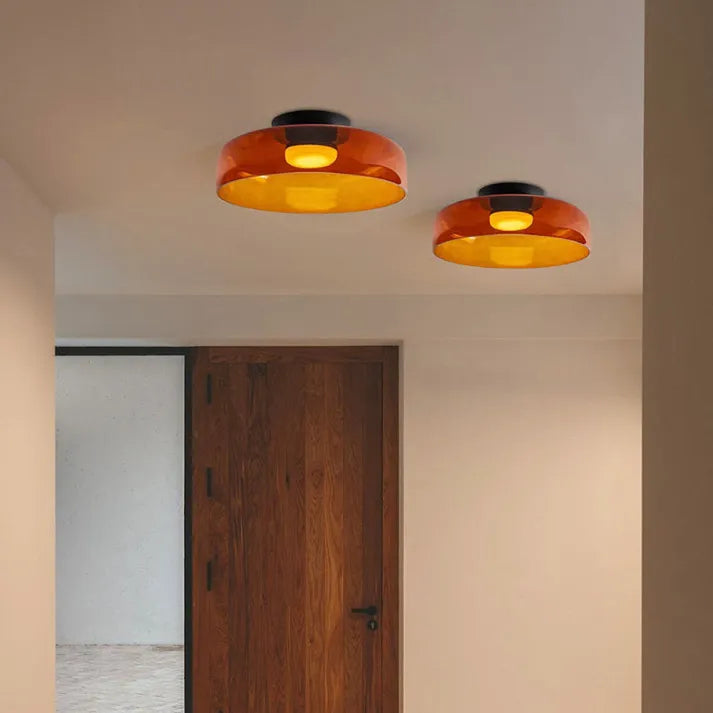 AuroraMed Medieval Glass Ceiling Lamp With Nordic Charm