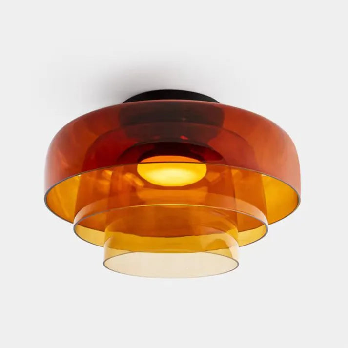 AuroraMed Medieval Glass Ceiling Lamp With Nordic Charm