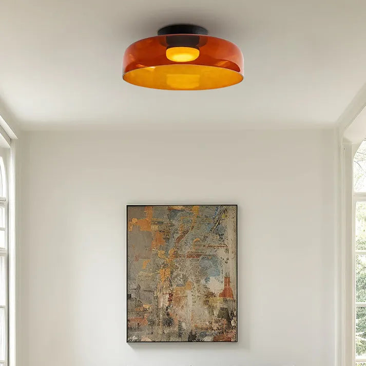 AuroraMed Medieval Glass Ceiling Lamp With Nordic Charm
