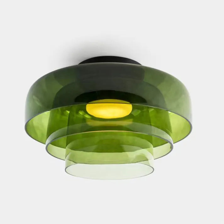 AuroraMed Medieval Glass Ceiling Lamp With Nordic Charm