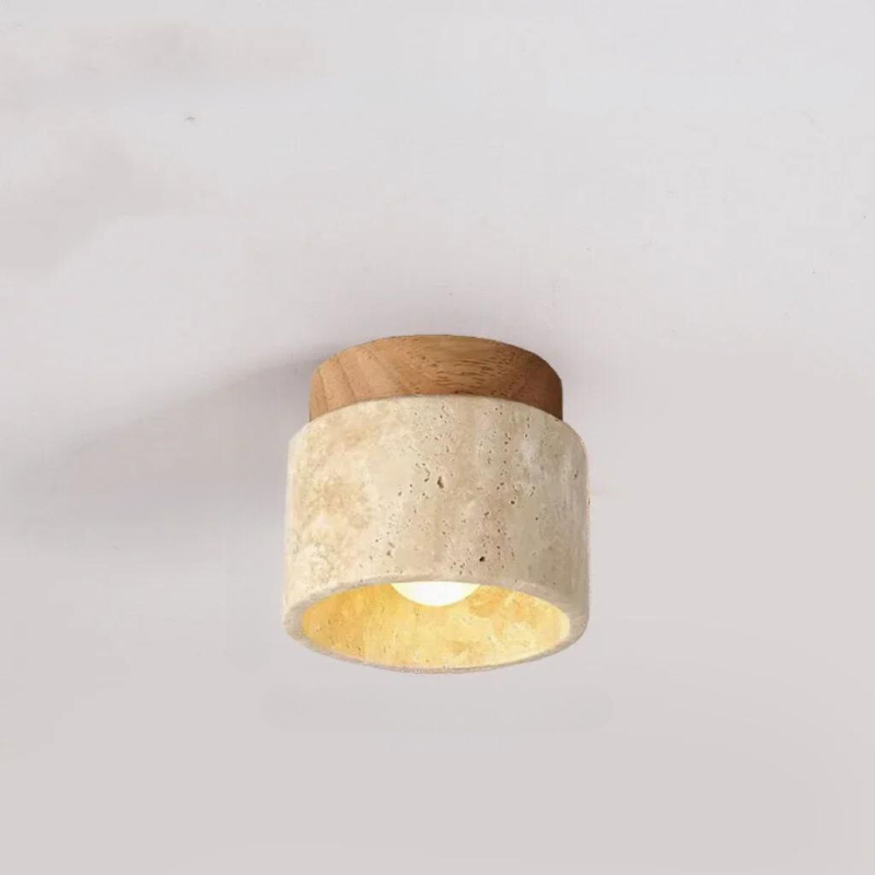 LustraStone Recessed Travertine Chandelier for Hallways