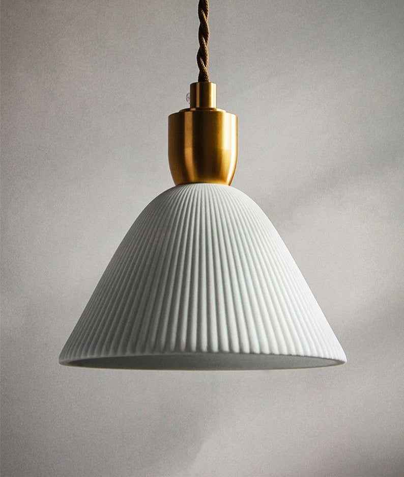 Asterra White Ceramic Pendant Light With Adjustable Height