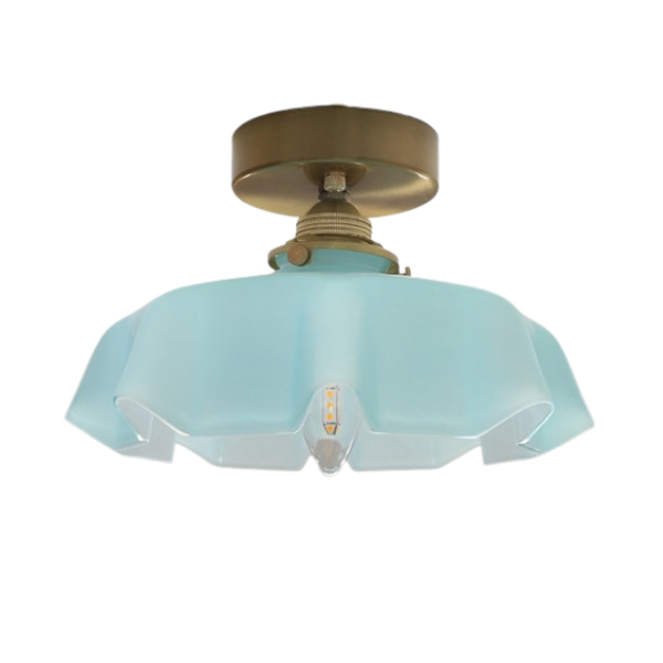 Aurora Bloom Glass Flower Pendant and Ceiling Light Fixture