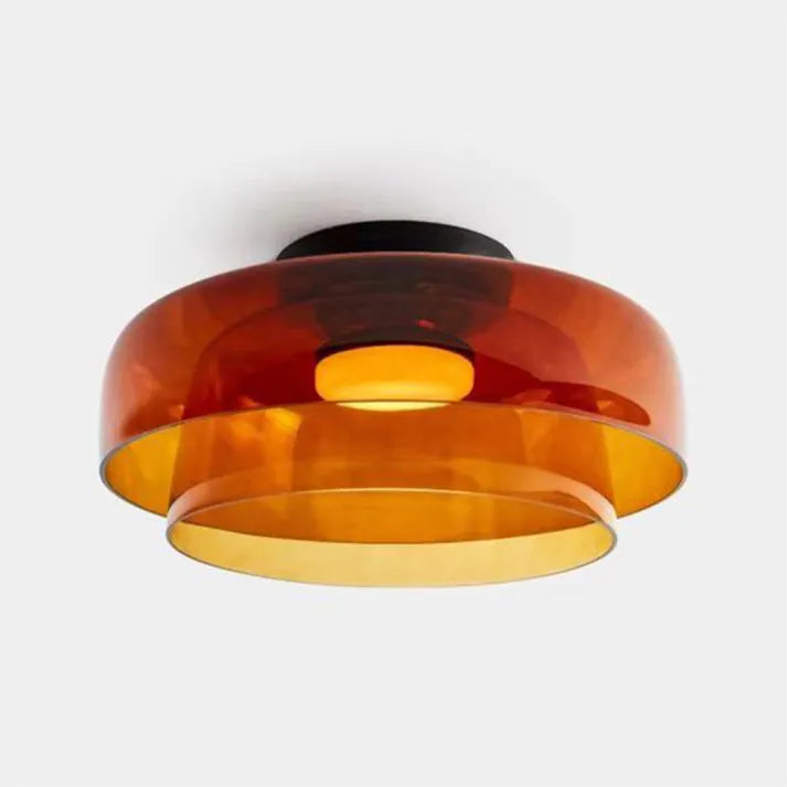 AuroraMed Medieval Glass Ceiling Lamp With Nordic Charm