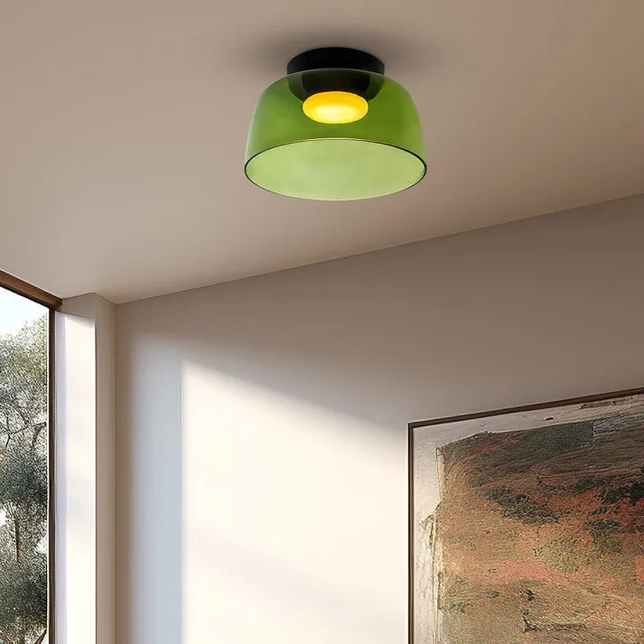 AuroraMed Medieval Glass Ceiling Lamp With Nordic Charm