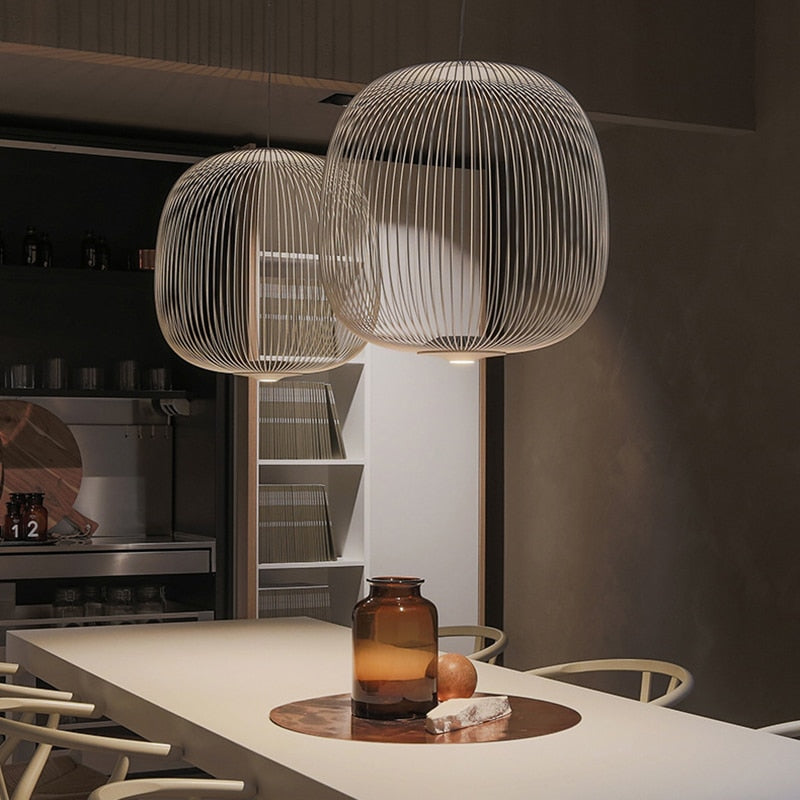 VentoSpire Suspension Pendant Light with Spoke Motif