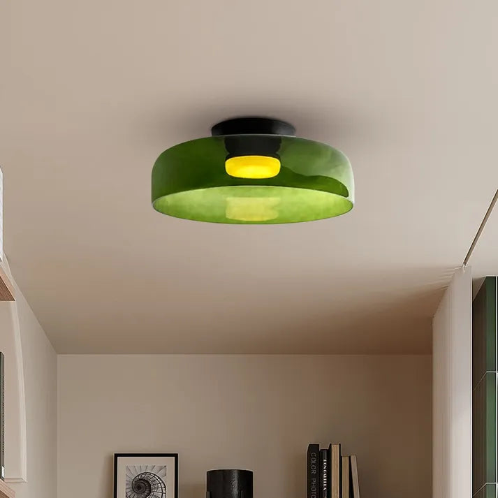 AuroraMed Medieval Glass Ceiling Lamp With Nordic Charm