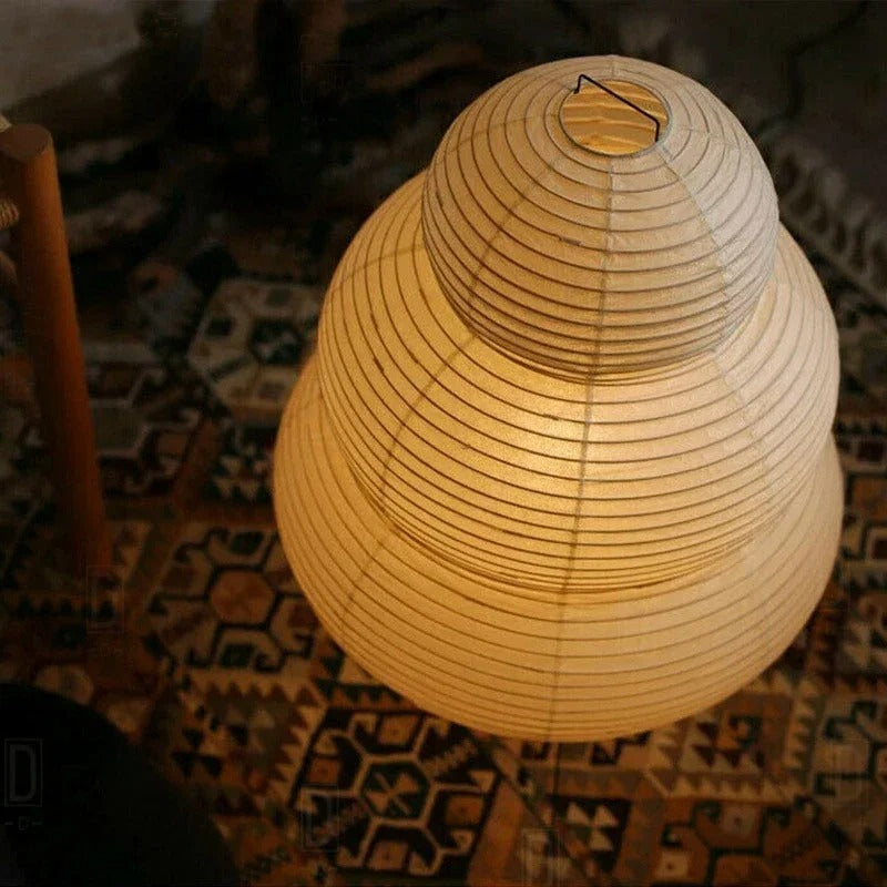 KireiLuma Floor Lamp White Rice Paper Sphere Japanese Style