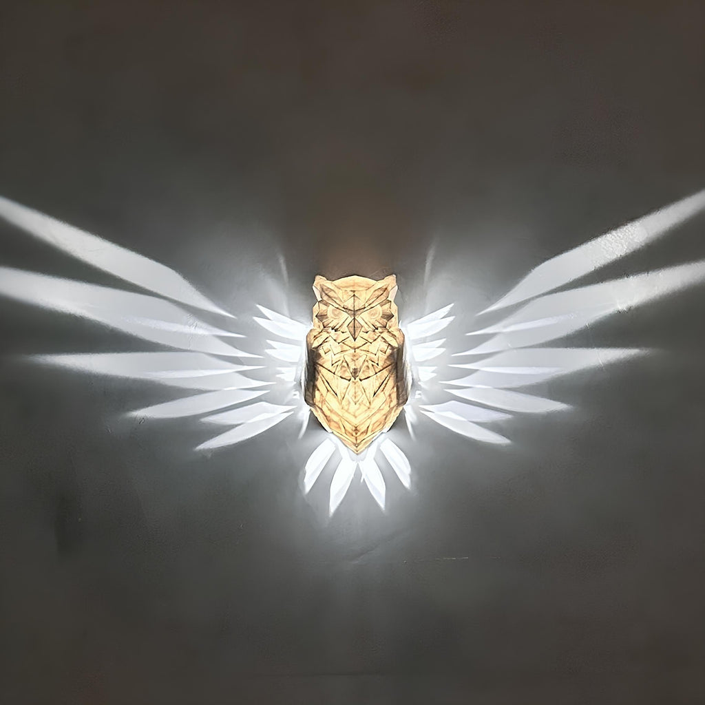 Sylvan Crest Wall Light - Eagle & Owl Silhouette Glow