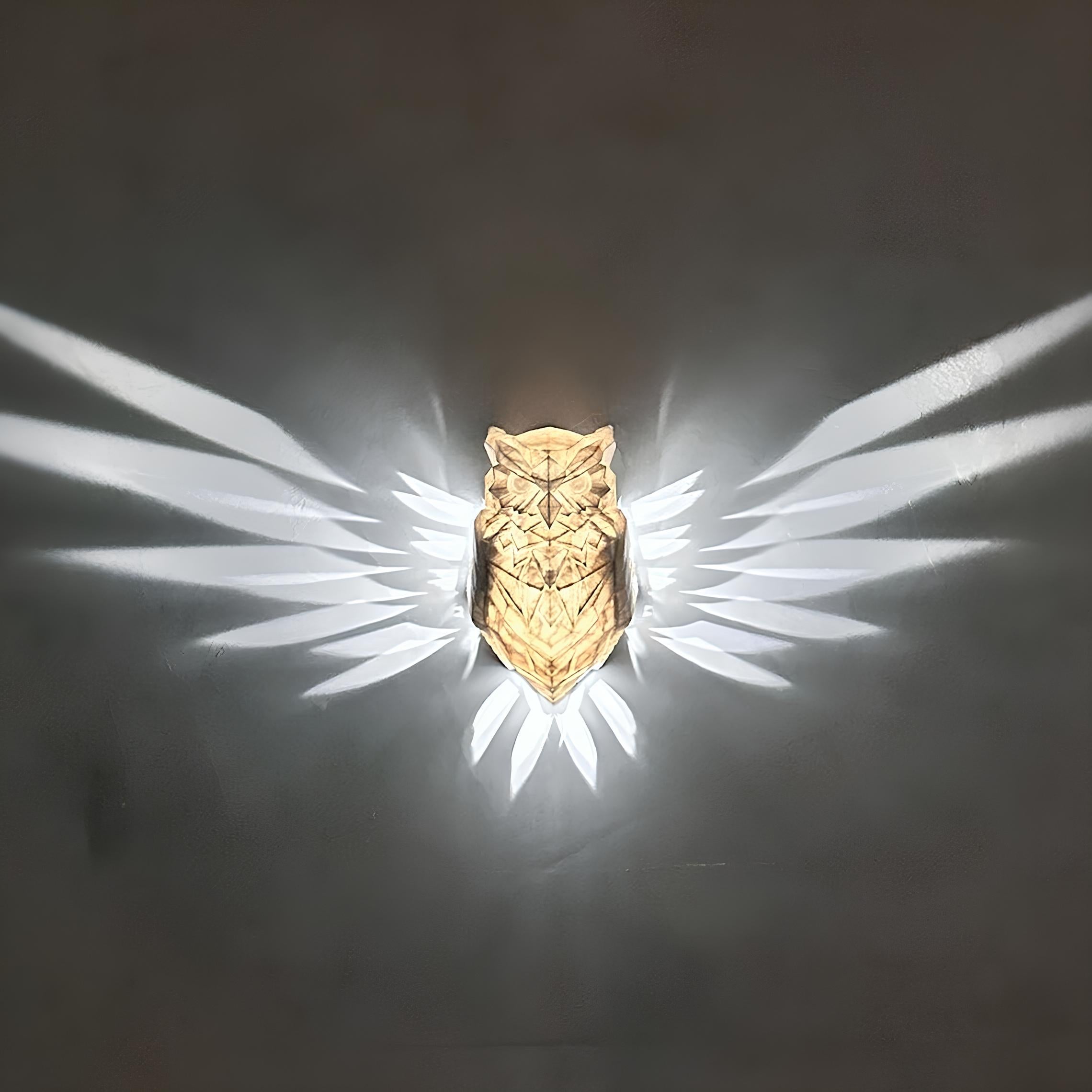 Sylvan Crest Wall Light - Eagle & Owl Silhouette Glow