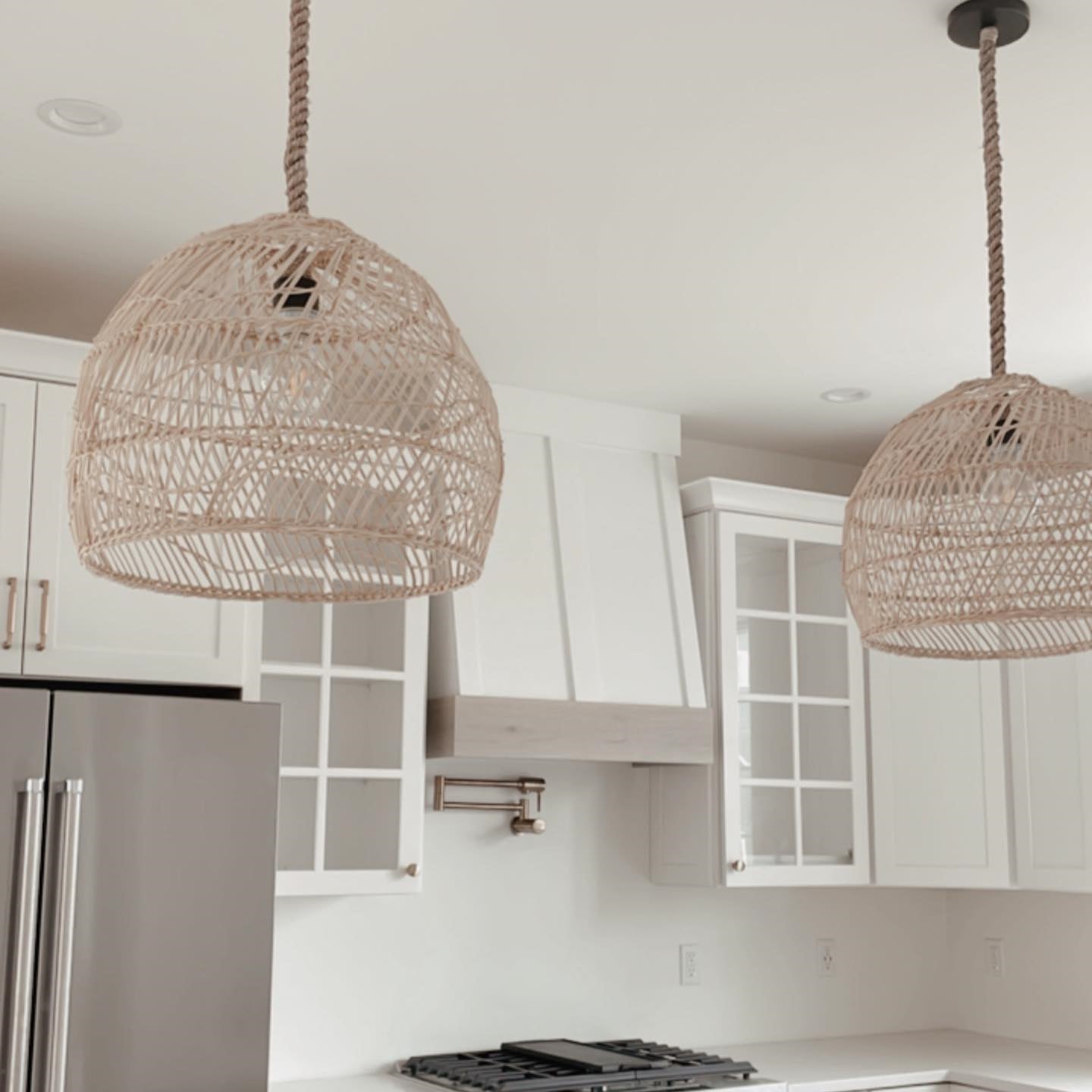 Aero Handwoven Rattan Pendant Ceiling Light Soft Glow