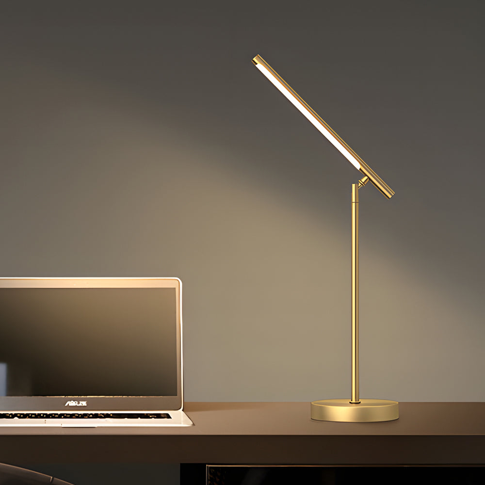 Aurelix Copper Finish LED Desk Lamp with Adjustable Head