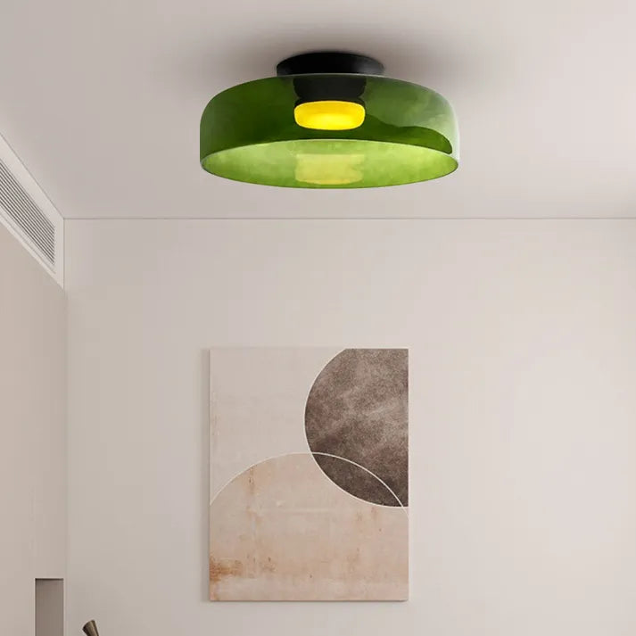 AuroraMed Medieval Glass Ceiling Lamp With Nordic Charm