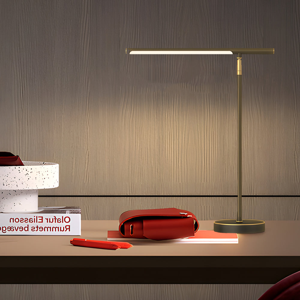Aurelix Copper Finish LED Desk Lamp with Adjustable Head