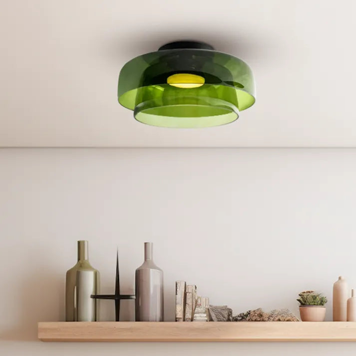 AuroraMed Medieval Glass Ceiling Lamp With Nordic Charm