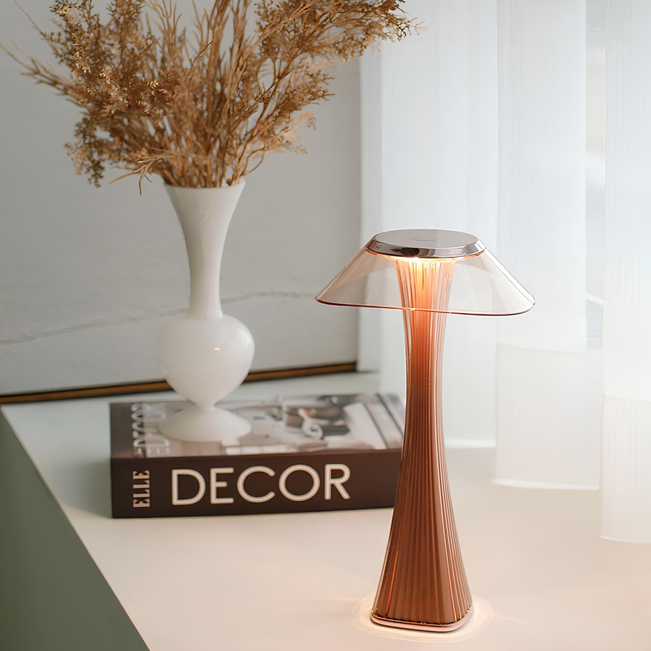 LumaPulse Cordless Lamp Sleek Rechargeable Nightstand Light