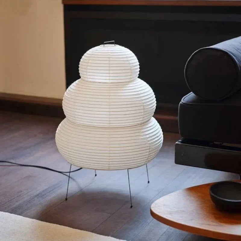 KireiLuma Floor Lamp White Rice Paper Sphere Japanese Style