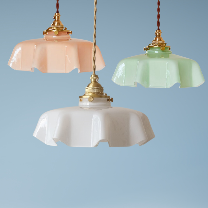Aurora Bloom Glass Flower Pendant and Ceiling Light Fixture