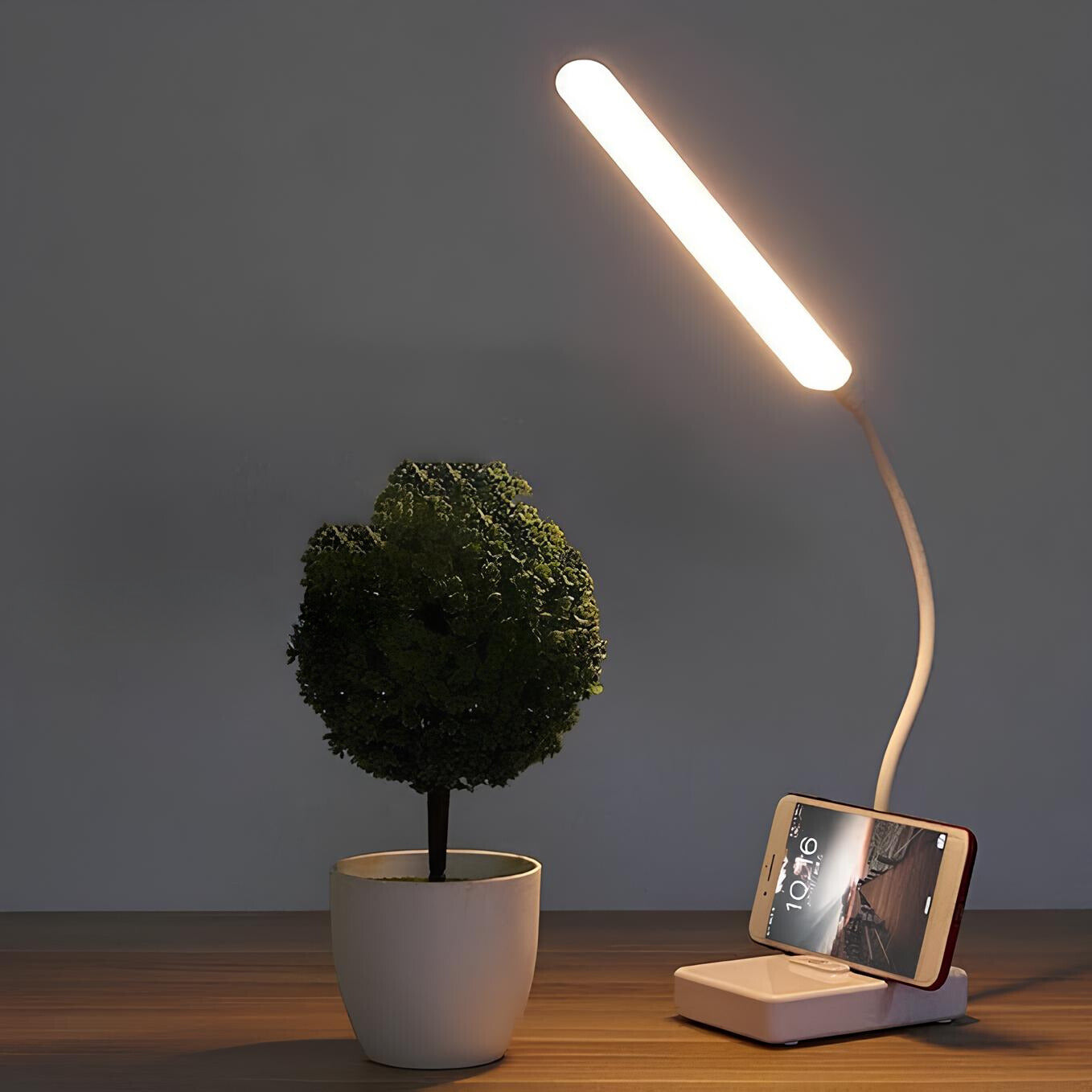 AeroLux LED Desk Lamp With Flexible Adjustable Arm Slim