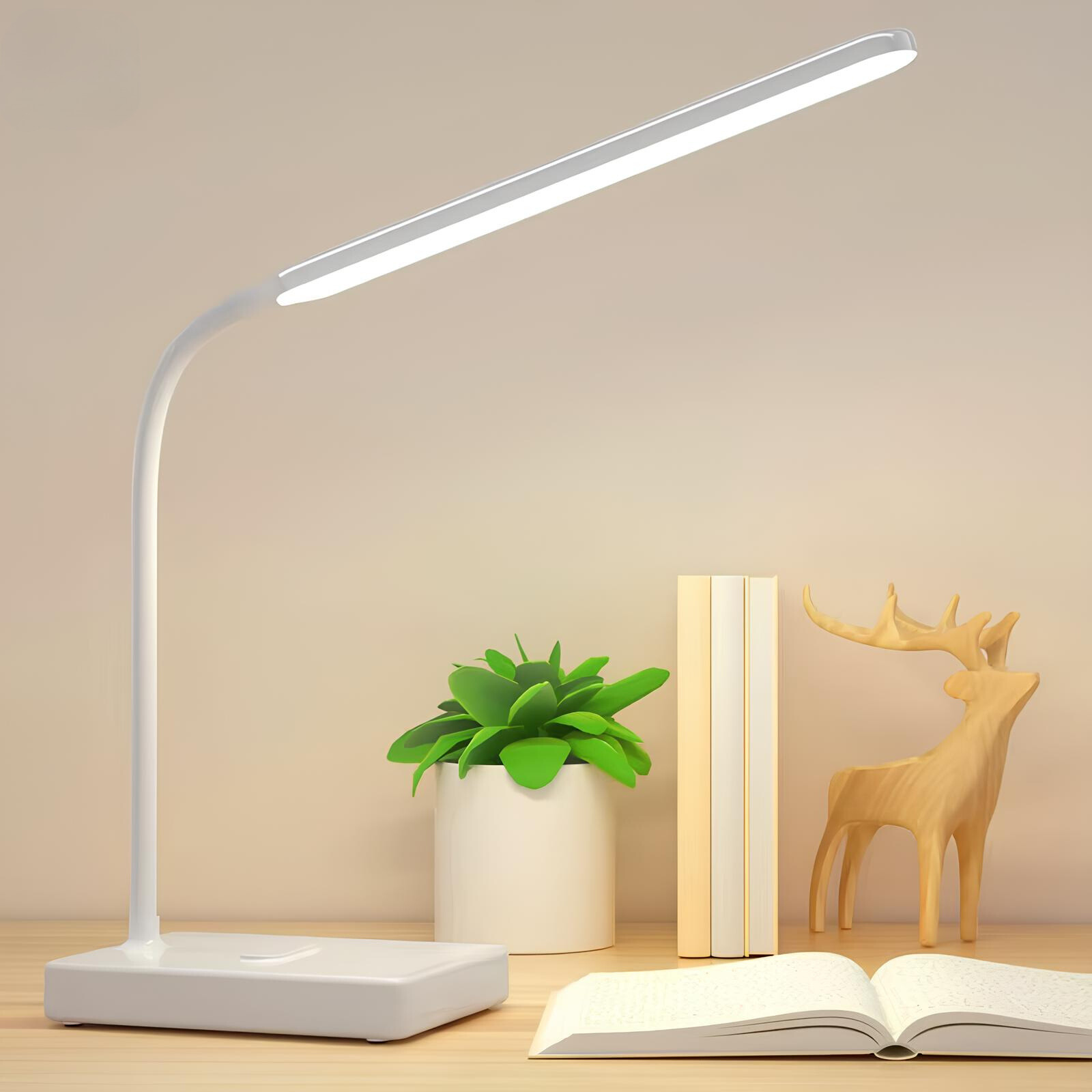 AeroLux LED Desk Lamp With Flexible Adjustable Arm Slim