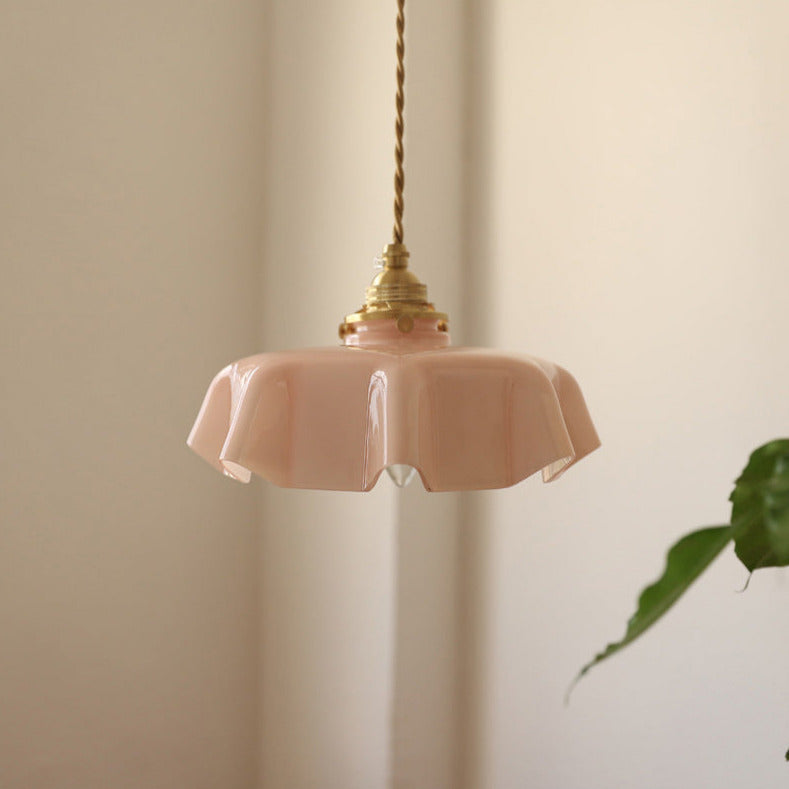 Aurora Bloom Glass Flower Pendant and Ceiling Light Fixture