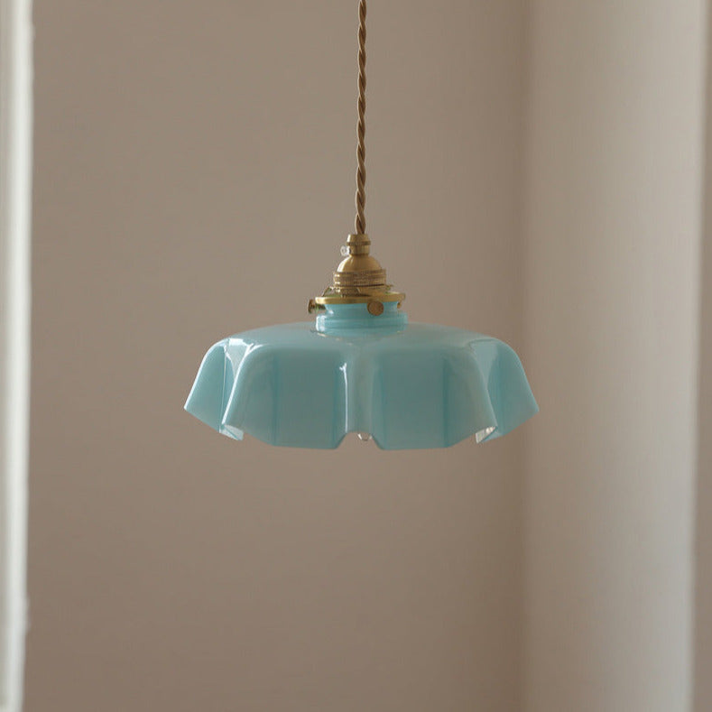 Aurora Bloom Glass Flower Pendant and Ceiling Light Fixture
