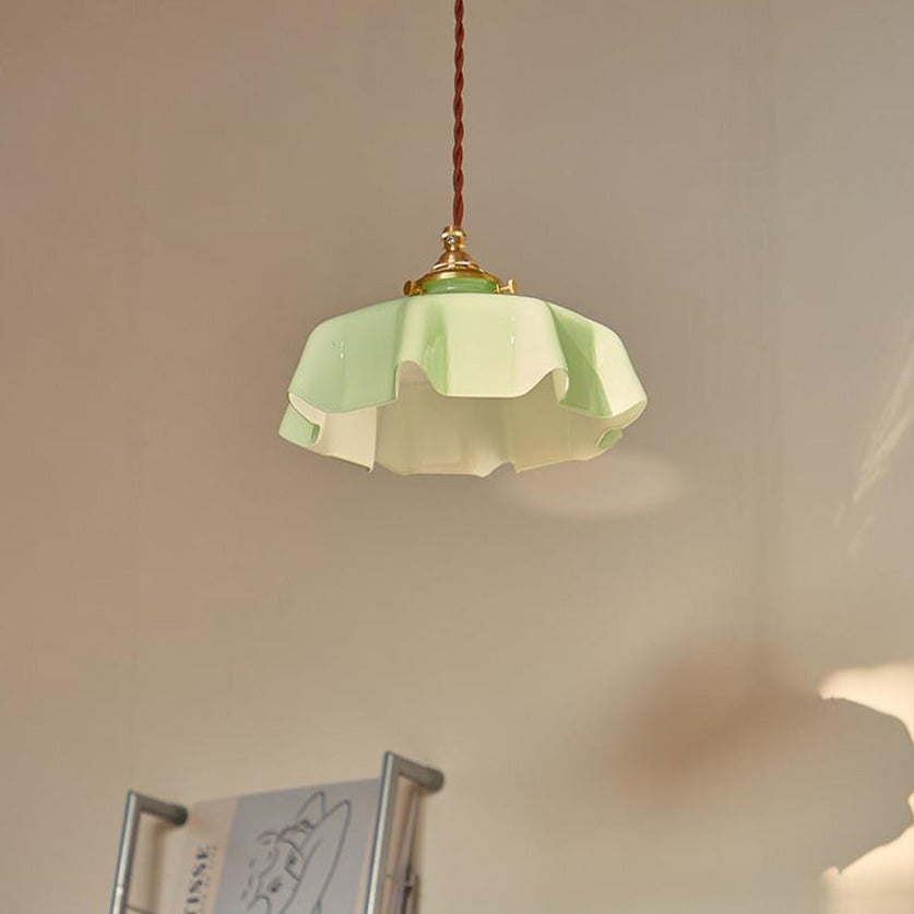 Aurora Bloom Glass Flower Pendant and Ceiling Light Fixture
