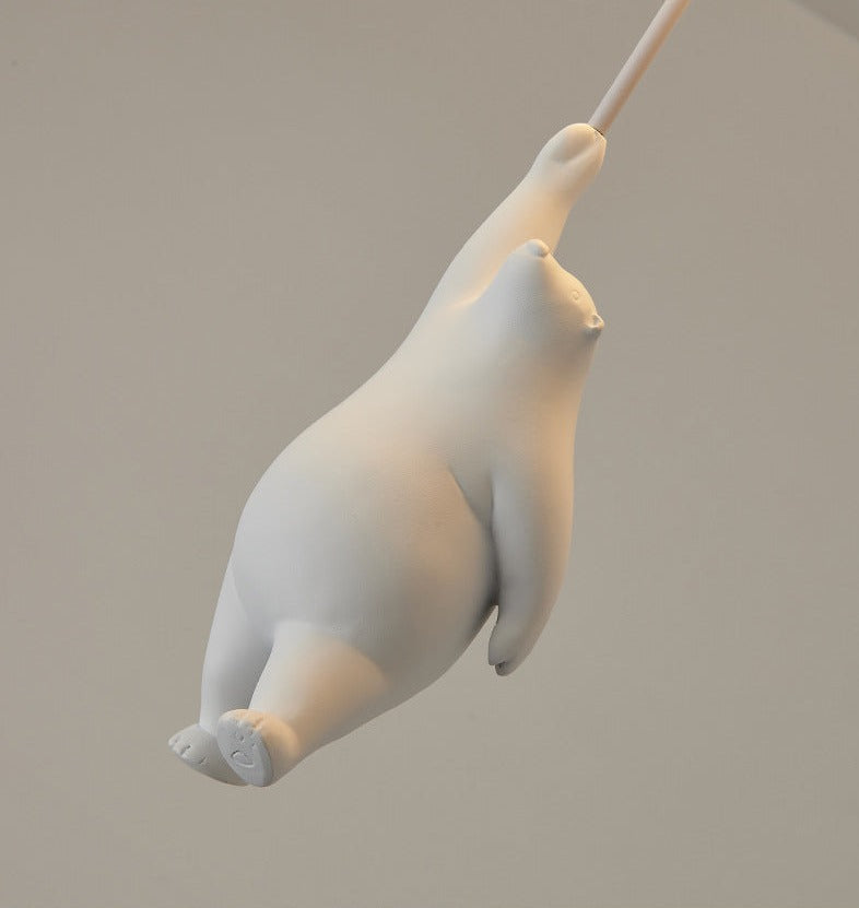 CuddleSphere Balloon Bear Ceiling Light Frosted Glass Globe