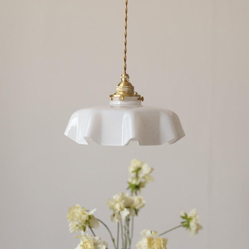 Aurora Bloom Glass Flower Pendant and Ceiling Light Fixture
