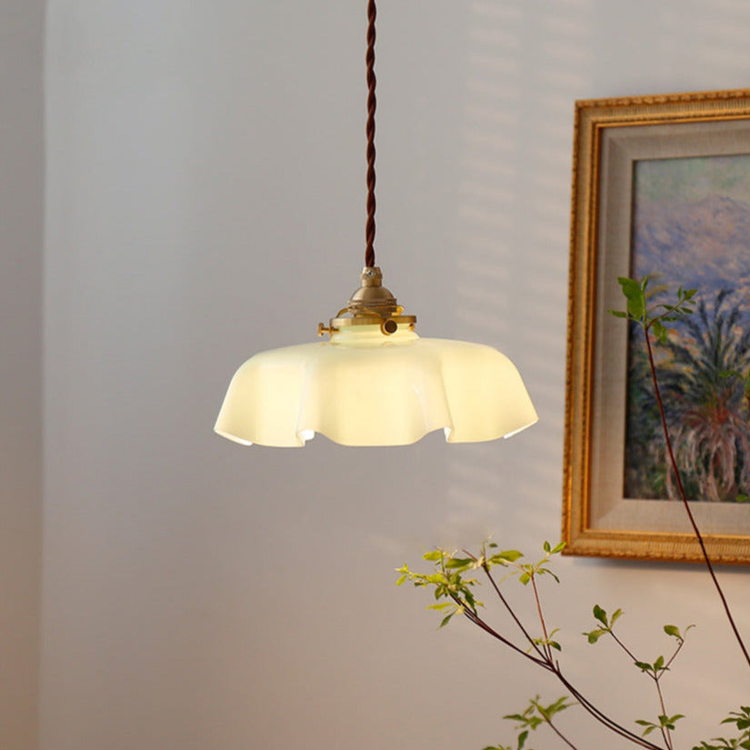 Aurora Bloom Glass Flower Pendant and Ceiling Light Fixture