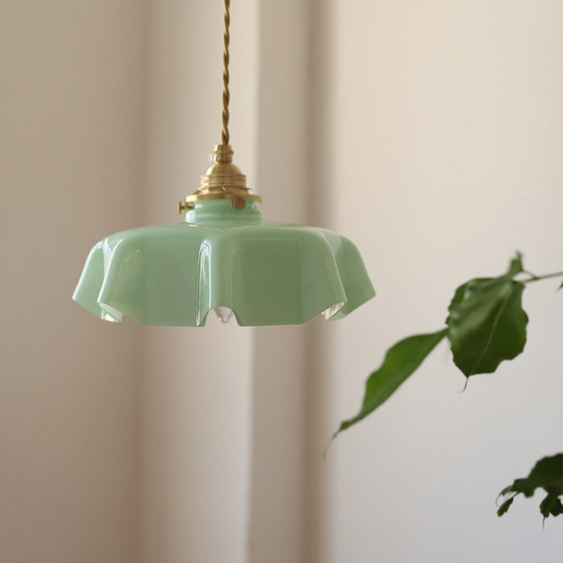 Aurora Bloom Glass Flower Pendant and Ceiling Light Fixture