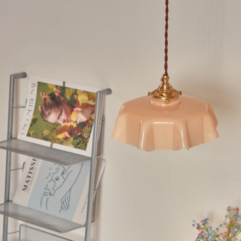 Aurora Bloom Glass Flower Pendant and Ceiling Light Fixture