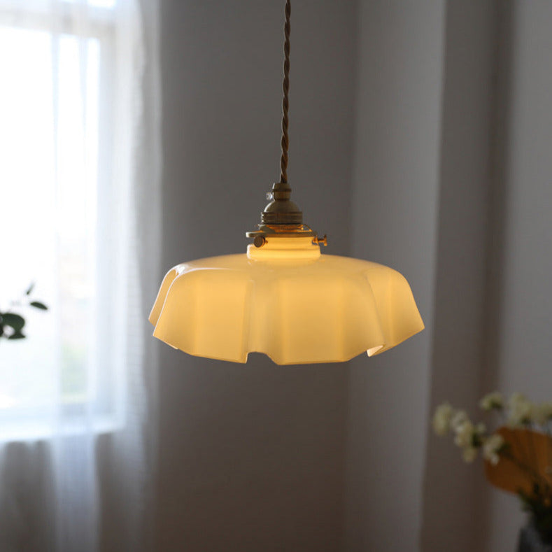 Aurora Bloom Glass Flower Pendant and Ceiling Light Fixture