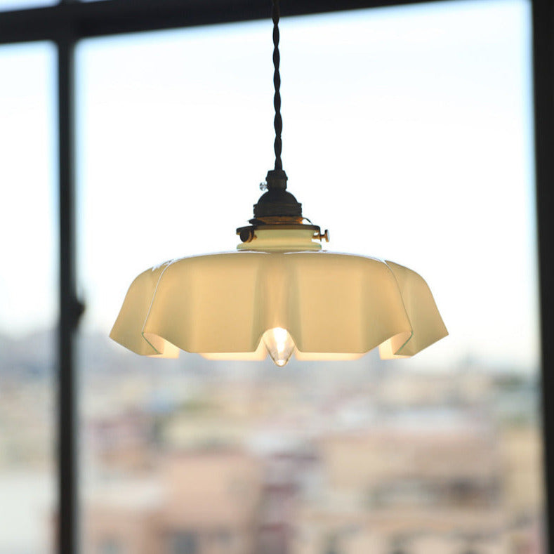 Aurora Bloom Glass Flower Pendant and Ceiling Light Fixture