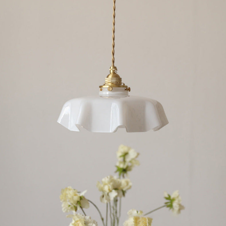 Aurora Bloom Glass Flower Pendant and Ceiling Light Fixture