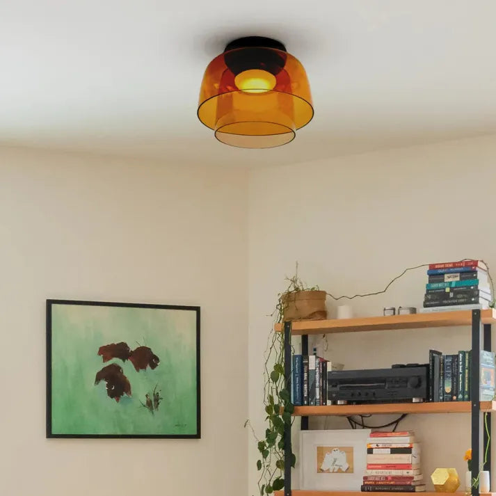 AuroraMed Medieval Glass Ceiling Lamp With Nordic Charm