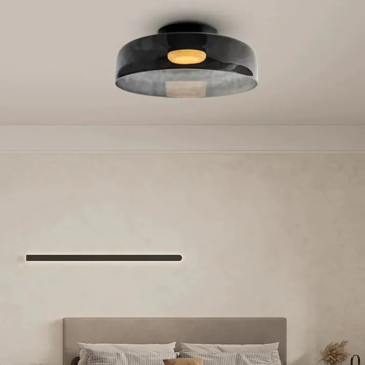 AuroraMed Medieval Glass Ceiling Lamp With Nordic Charm