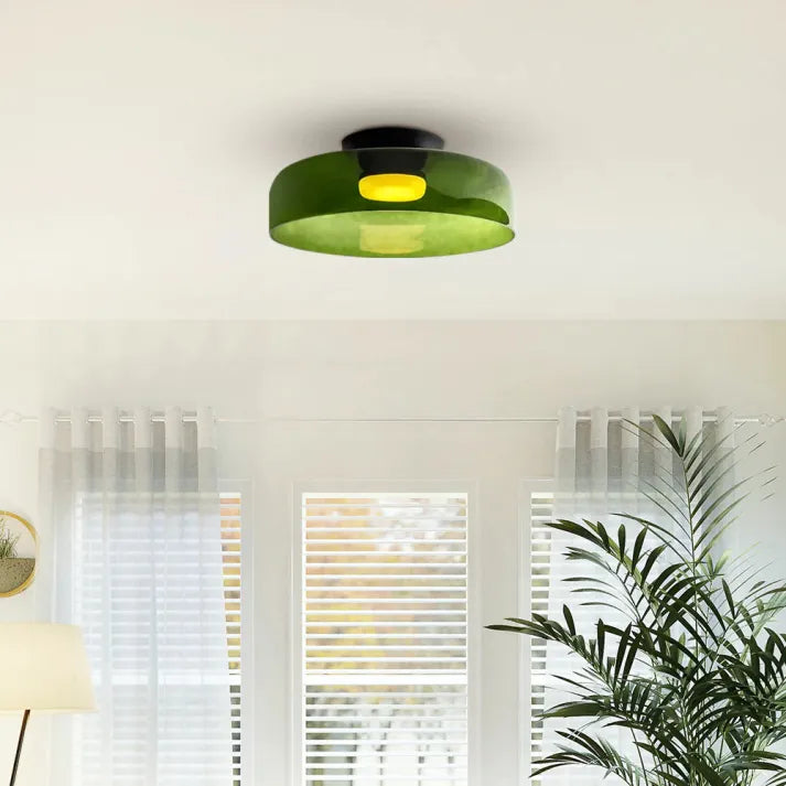 AuroraMed Medieval Glass Ceiling Lamp With Nordic Charm