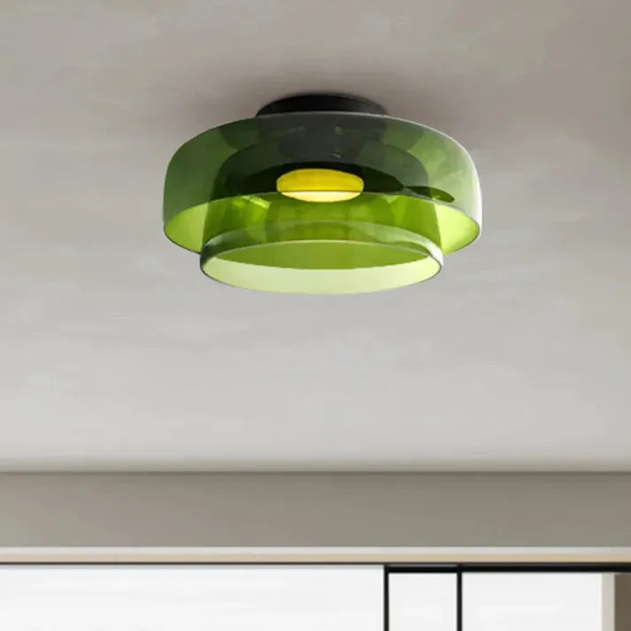 AuroraMed Medieval Glass Ceiling Lamp With Nordic Charm