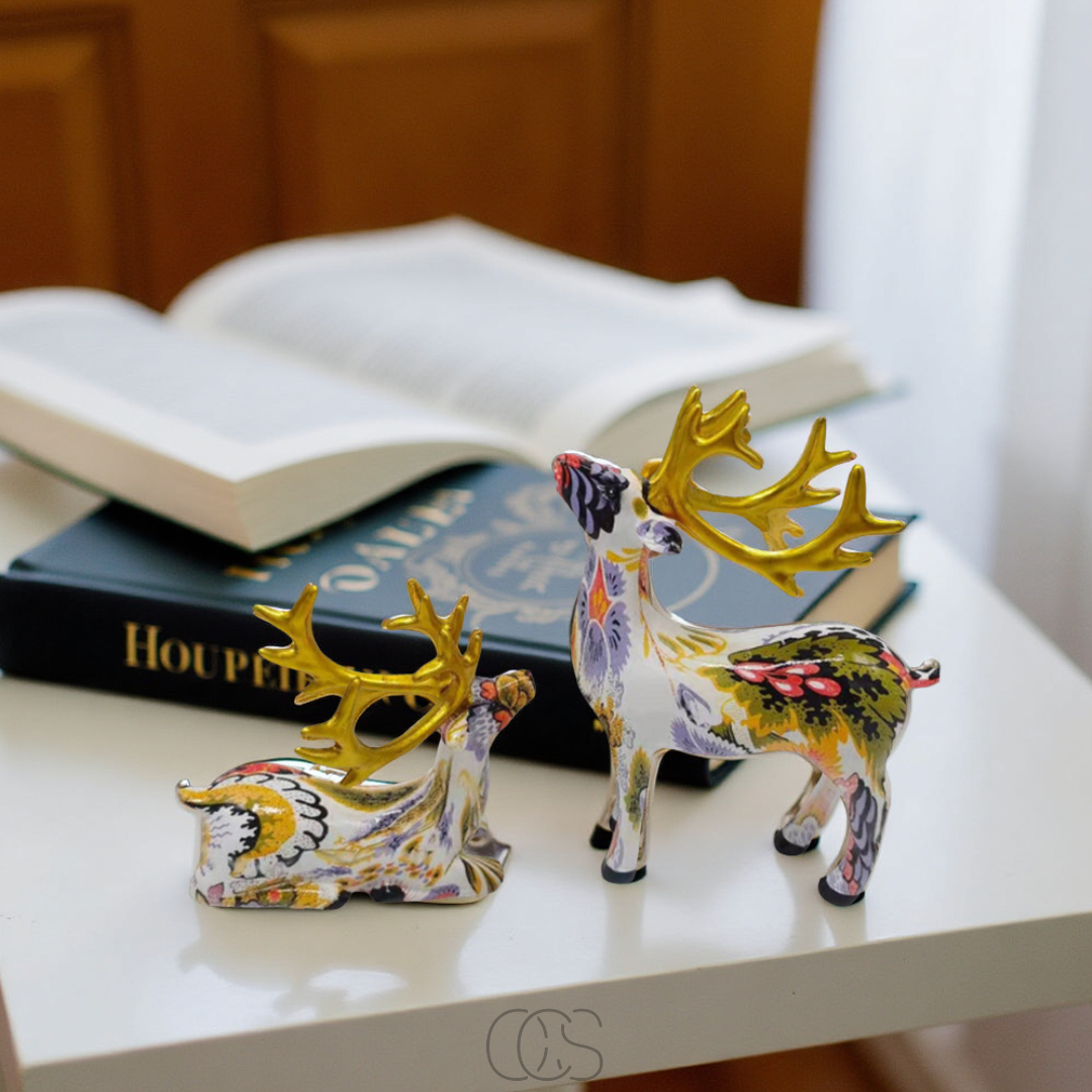 Dirron - Abstract Deer Sculpture - Decorative Table Sculpture in Resin