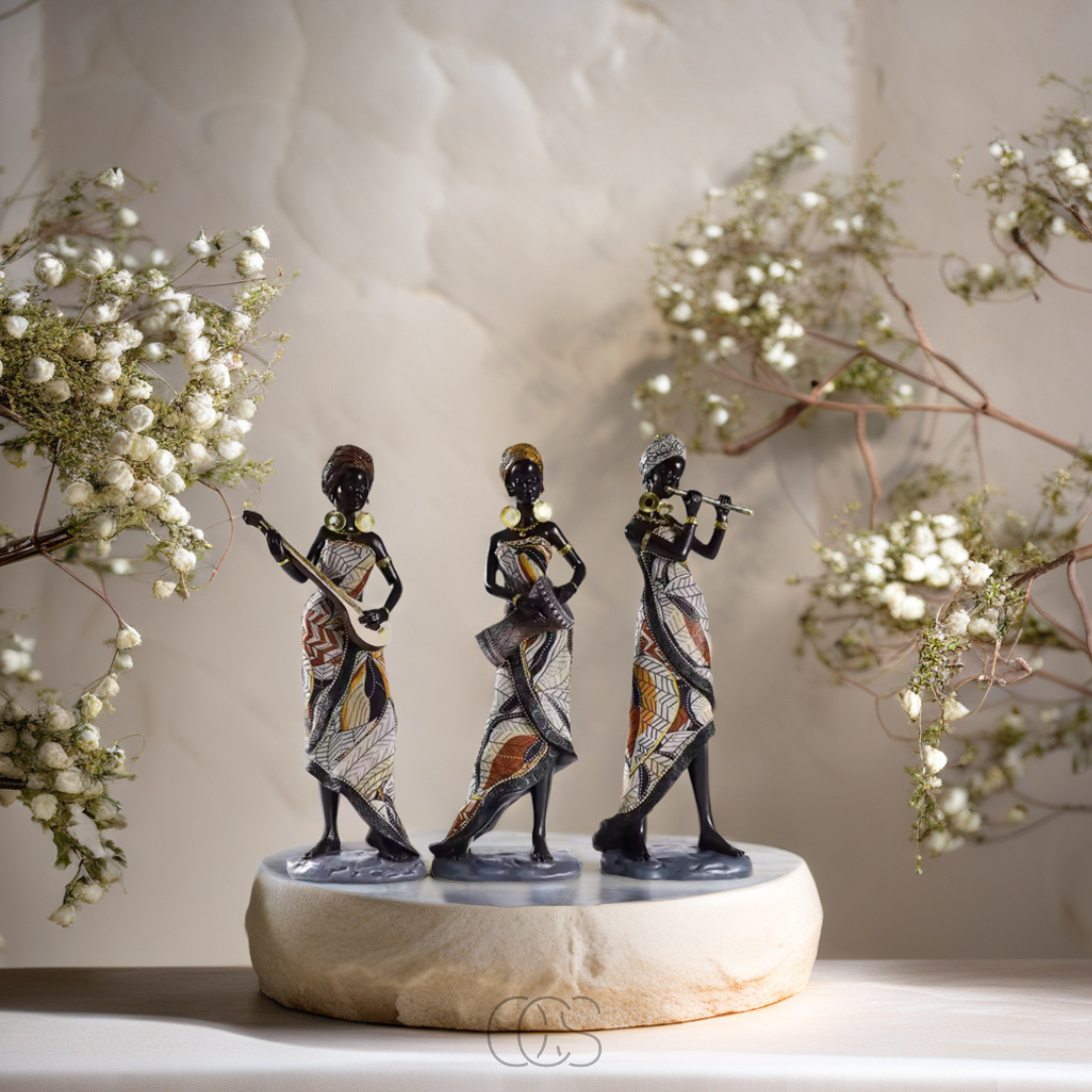 Dirron - African Musicians Statue Set - Decorative Sculptures
