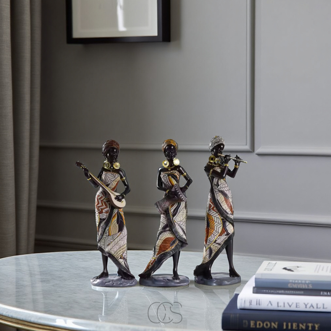 Dirron - African Musicians Statue Set - Decorative Sculptures