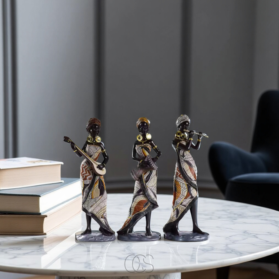 Dirron - African Musicians Statue Set - Decorative Sculptures