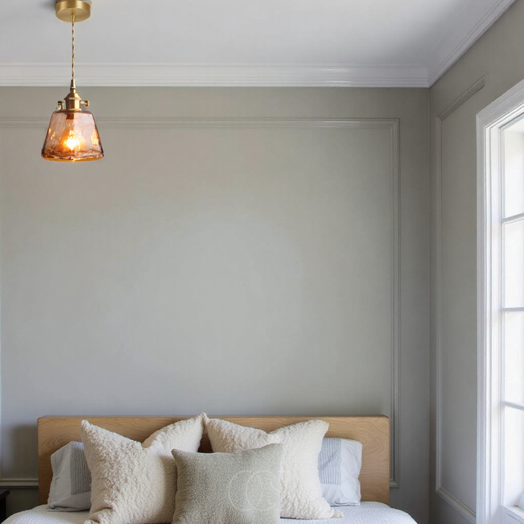 Dirron - Amber Glass Pendant Lamp – Warm Light & Stylish Design
