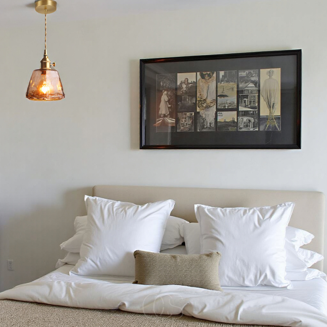 Dirron - Amber Glass Pendant Lamp – Warm Light & Stylish Design